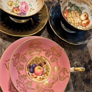Rare find  Floral and Fruit Teacup Set
